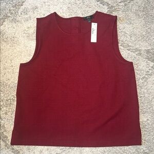 J. Crew Women's Rich Red / Burgundy sleeveless Top